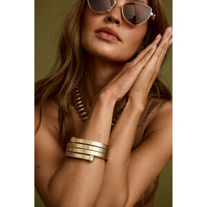 12th Tribe Forevermore Gold Metal Bangle